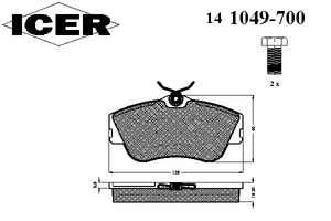 Комплект тормозных колодок, дисковый тормоз