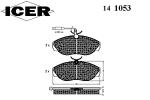Комплект тормозных колодок, дисковый тормоз