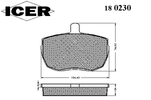 Комплект тормозных колодок, дисковый тормоз