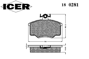 Комплект тормозных колодок, дисковый тормоз