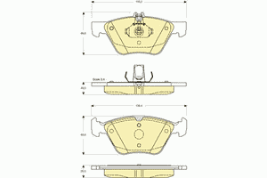 Комплект тормозных колодок, дисковый тормоз 6112152 Girling
