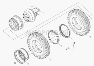 Диск колесный R16 6 отв ФОТОН 1041/1049А/1051 бескамерка, шт 1104931100039 Foton