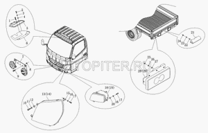 Фонарь задний правый ФОТОН-1069,1049А 24V