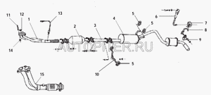 Глушитель SAFE F1 (ПОЛУКРУГЛЫЙ ФЛАНЕЦ) 1201210F00B1 Great Wall