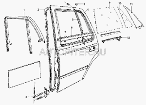 Ограничитель двери для Great Wall Safe Suv 2003-2010Deer G3 2005-2013 6209100D01 Great Wall