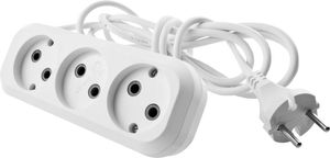 СИБИН У-20, ПВС, 2 х 0.75 мм2, 1300 Вт, 3 гн., 2 м, бытовой удлинитель (55031-2) 550312 Сибин