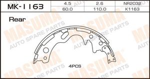 Колодки барабанные к-кт MK1163 Masuma