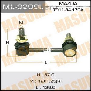 Стойка переднего стабилизатора левая для Mazda CX 9 2007-2016 ml9209l Masuma