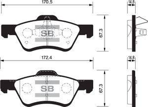ТОРМОЗНЫЕ КОЛОДКИ sp1497 Sangsin