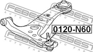 Опора шаровая передней подвески для Toyota Avensis Verso (M20) 2001-2009