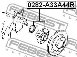 Ступица колеса 0282A33A44R Febest