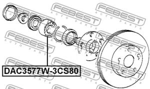 Подшипник передней ступицы для Lexus SC430 2001-2010 DAC3577W3CS80 Febest