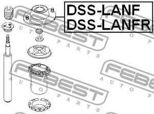Опора переднего амортизатора левая DSSLANF Febest