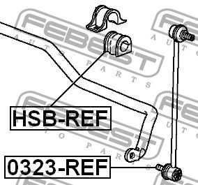 Втулка стабилизатора HSB-REF HSBREF Febest