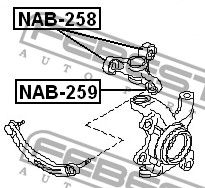 Втулка поворотного кулака для Nissan Primera P12E 2002-2007 NAB259 Febest