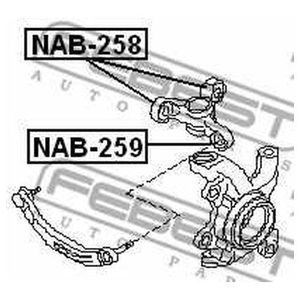 Втулка поворотного кулака для Nissan Primera P12E 2002-2007 NAB259 Febest
