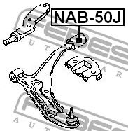 Сайлентблок переднего рычага задний для Nissan Primera P10E 1990-1996 NAB50J Febest