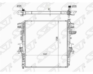 Радиатор NISSAN PATROLINFINITI QX56 10- ns00141 Sat