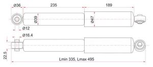 Амортизатор задний TOYOTA LITE/TOWNACE(грузо�пассажирский) 2WD 96-01 LH=RH"" st4853128490 Sat