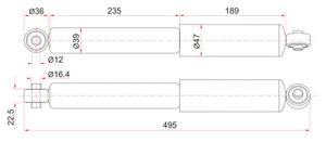 Амортизатор задний TOYOTA LITE/TOWNACE(грузопассажирский) 2WD 96-01 LH=RH"" st4853128490 Sat