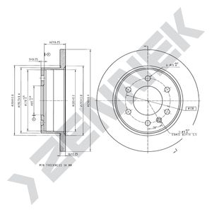 Диск тормозной задний MERCEDES SPRINTER 06-12, VW CRAFTER 06-16 DBD0109 Zennek