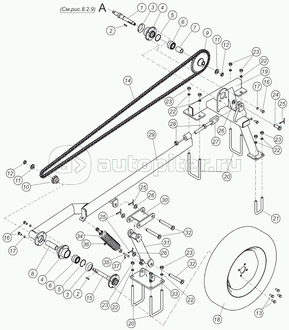 Привод высевающего механизма бункера V=4,2м3, (Продолжение)