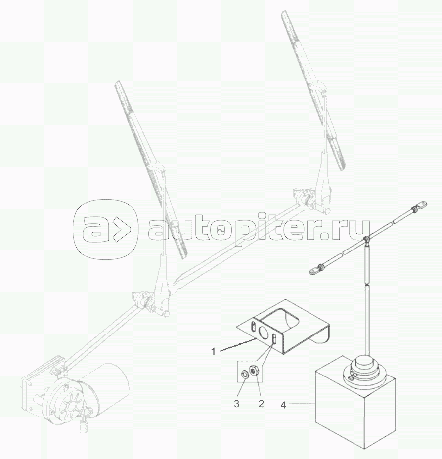 Установка стеклоомывателя (7555В-5208002);Mounting of windshield washer (7555В-5208002)
