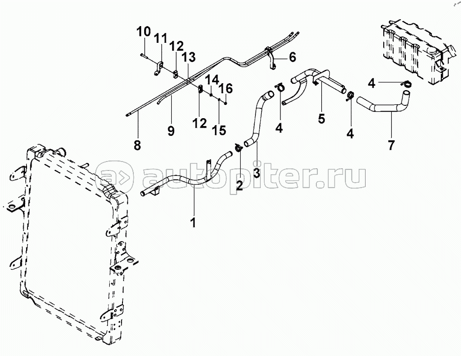T31R-ES-33 Expansion Tank Pipe And Fixing Parts