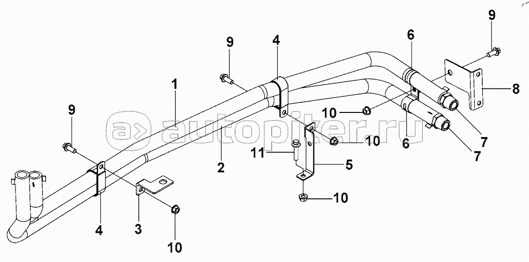 T31R-CA-129 Water Inlet/outlet Pipe Group Of Heater