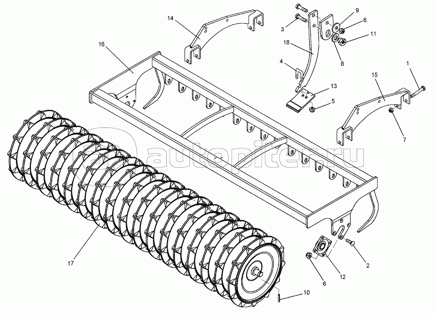 Trapeze packer roller TPW D500-250-14R175