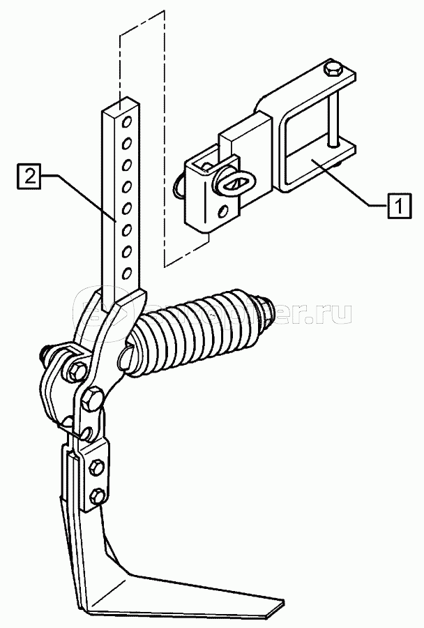 Track scraper with holder FSU-VS33-90x90-162