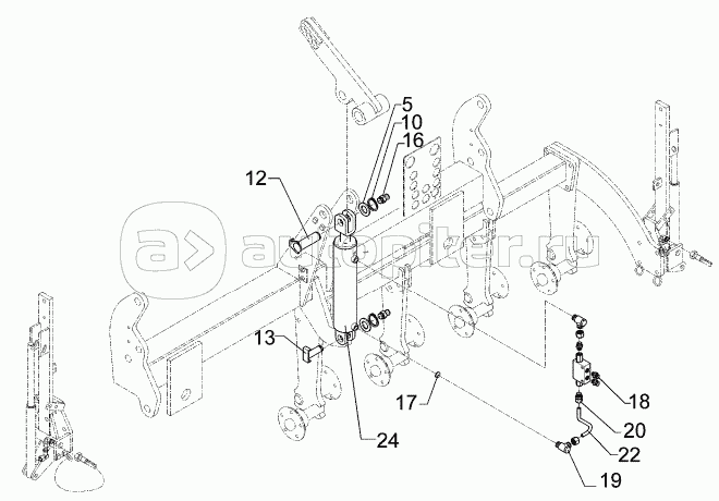 Hydraulic lift linkage DZ 90/45-245 CombiLiner