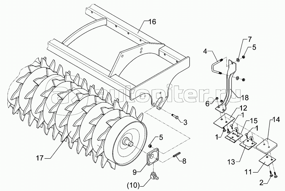 Packer roller, short scraper ZPW D500-2,25m