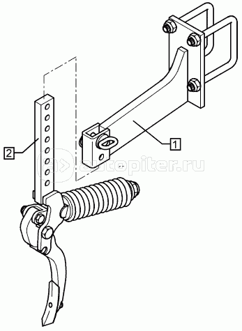 Track scraper with holder FSU P50/6 Quarz