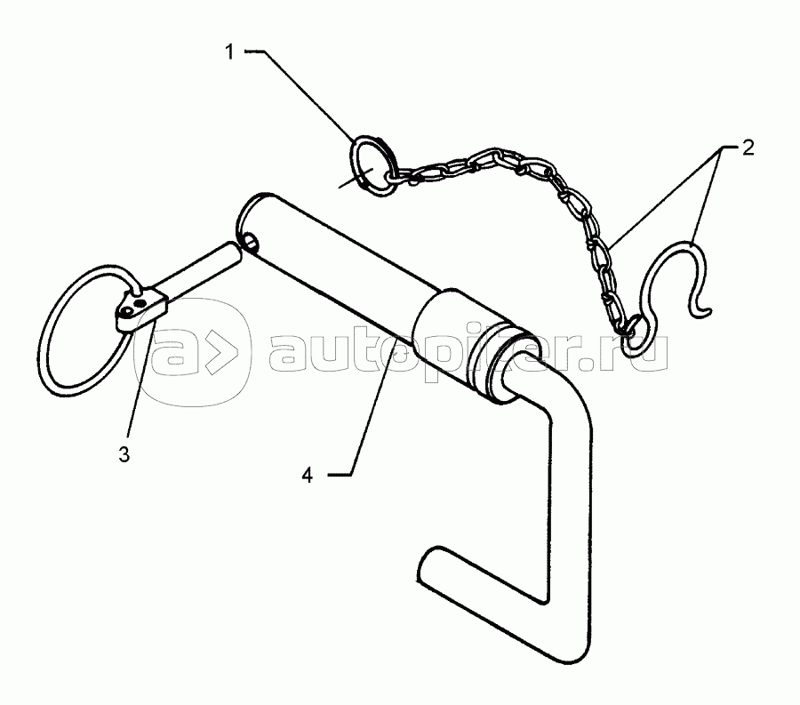 Top link pin with chain KAT2G D25,4/31,7x158