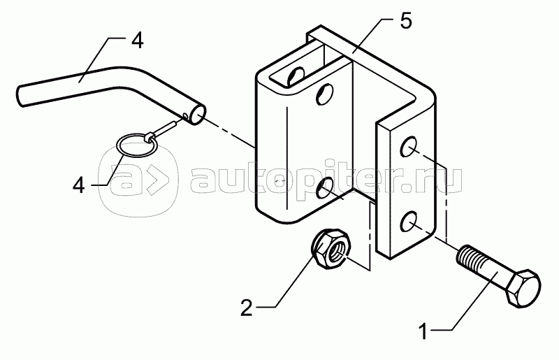 Holder for levelling bar Zirkon 7/9-H RSW 4.00-4.50