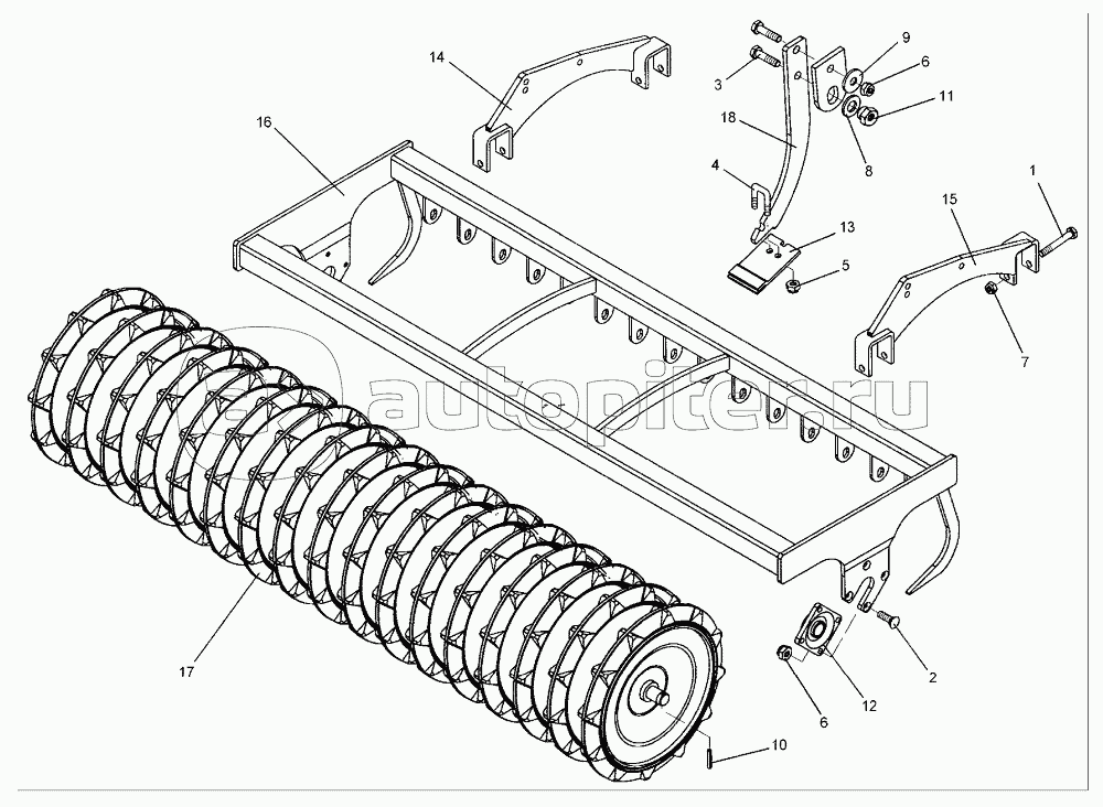 Trapeze packer roller TPW D500-250-15R175