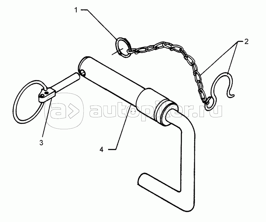 Top link pin with chain KAT2G D25,4/31,7x158