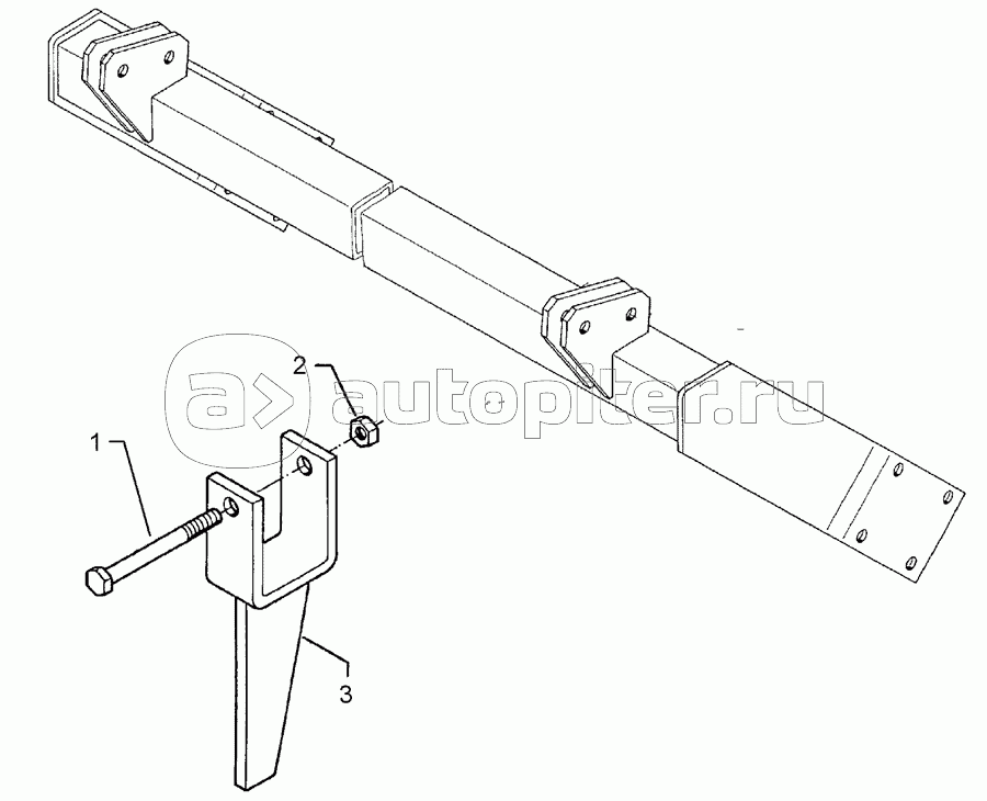 Support for levelling bar Zirkon 7+9/400-450-H