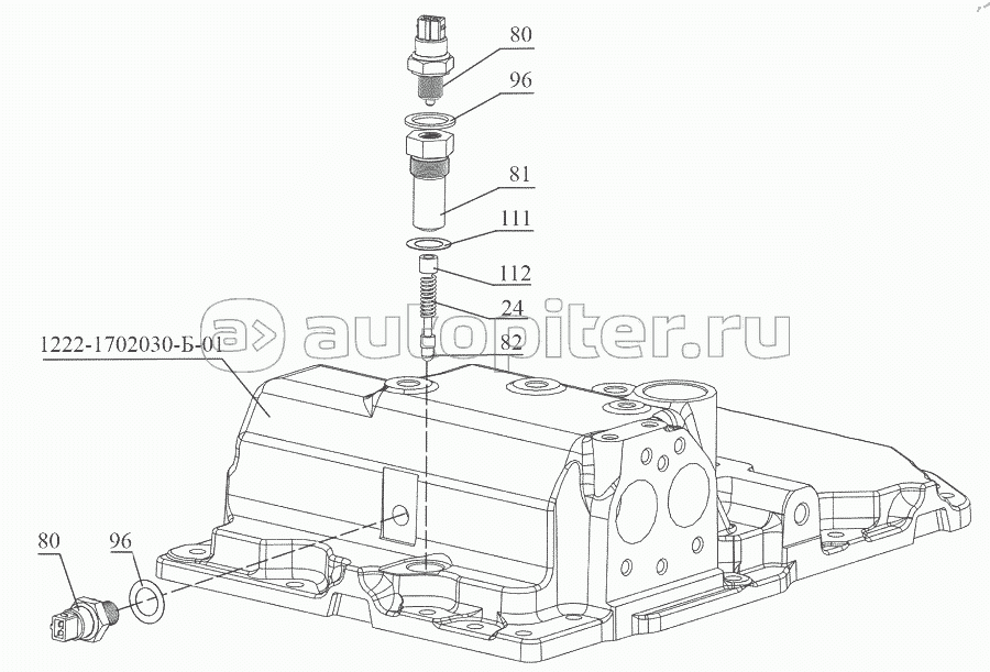 Механизм управления (24F+12R) 1222-1702010-А