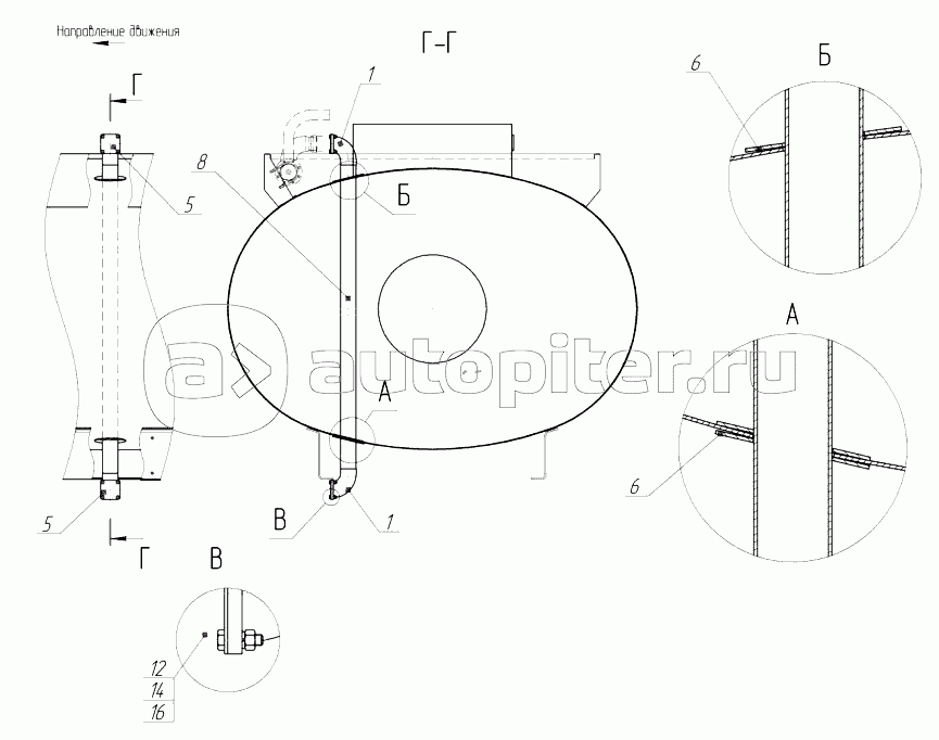 Установка газоотводящей трубы в сборе 96931-04-8513060-30