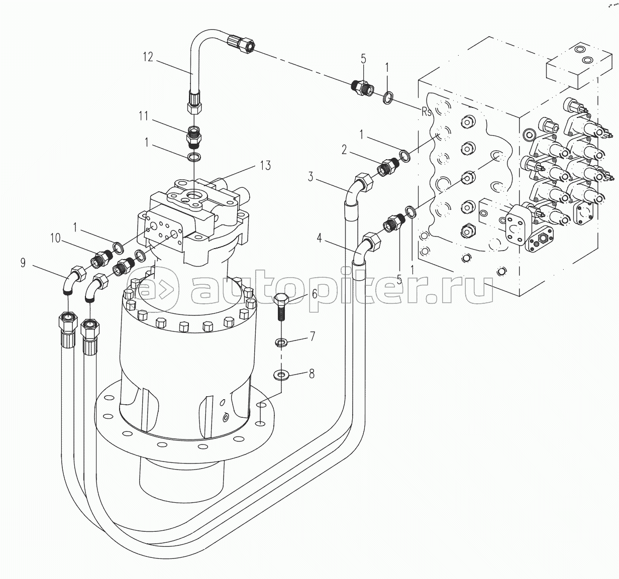 HYDRAULIC SYSTEM FOR PLATFORM 4 (APPLY TO 870E TYPE)