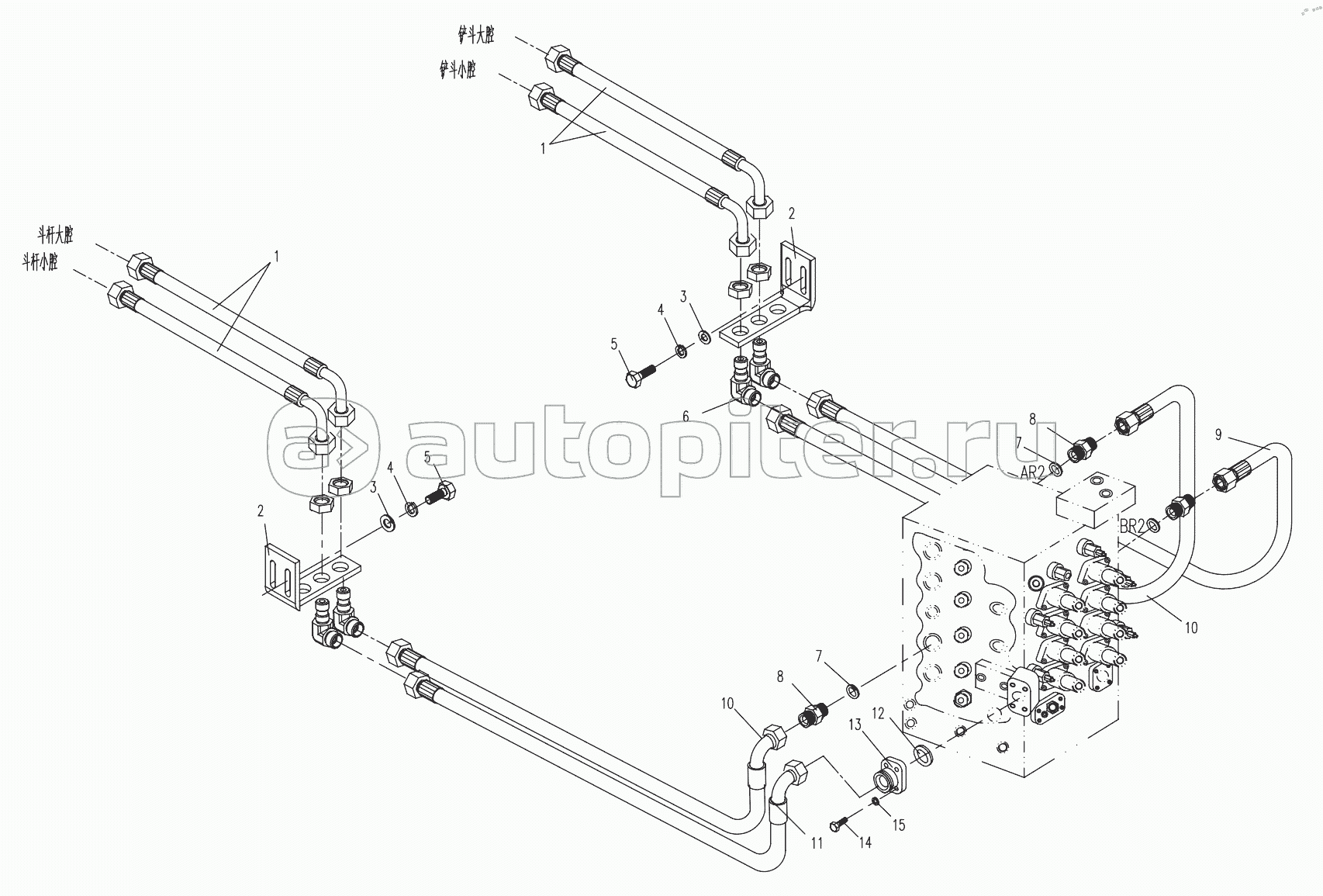 HYDRAULIC SYSTEM FOR PLATFORM 7 (APPLY TO 870E TYPE)
