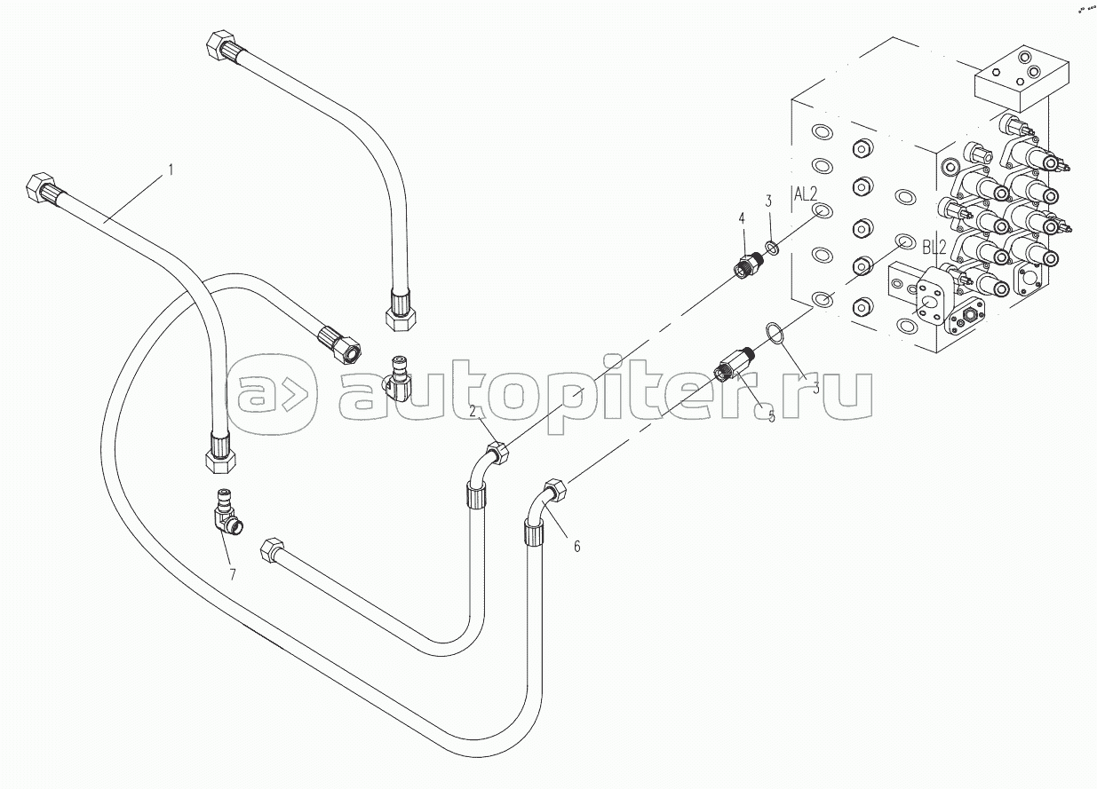 HYDRAULIC SYSTEM FOR ATTACHMENT EQUIPMENT 1 (APPLY TO 870E11 TYPE)