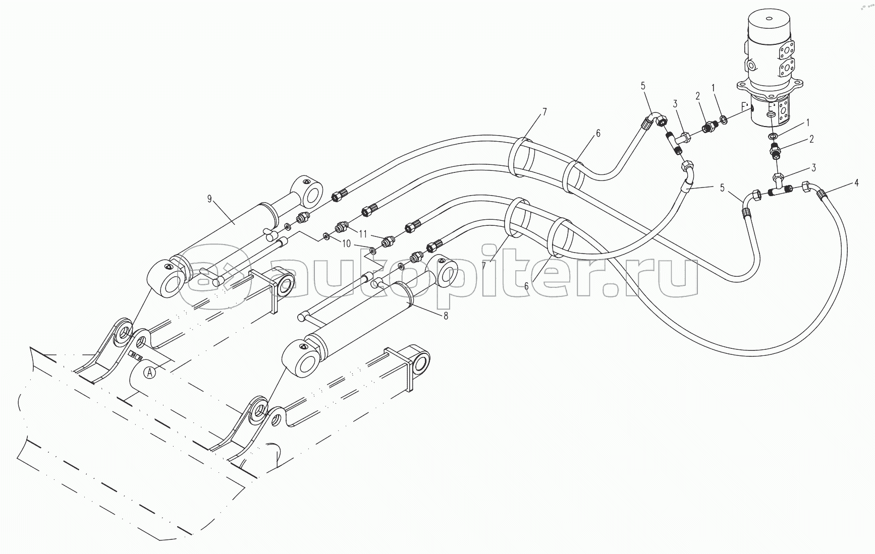 HYDRAULIC SYSTEM FOR CHASSIS 2 (APPLY TO 870E13 TYPE)