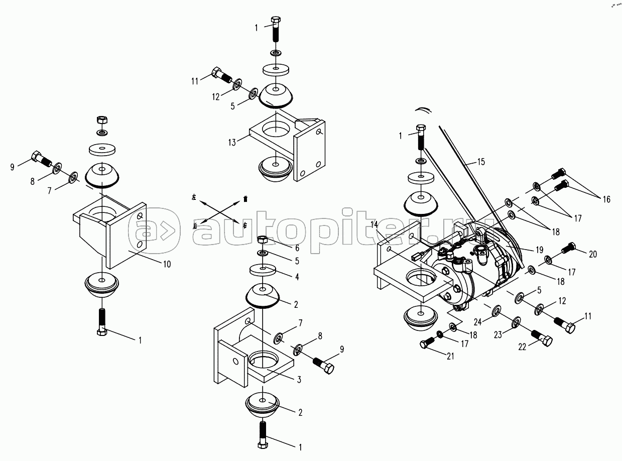 SUPPORT AND AIR-CONDITIONED COMPRESSOR SYSTEM (APPLY TO 825E02 TYPE)
