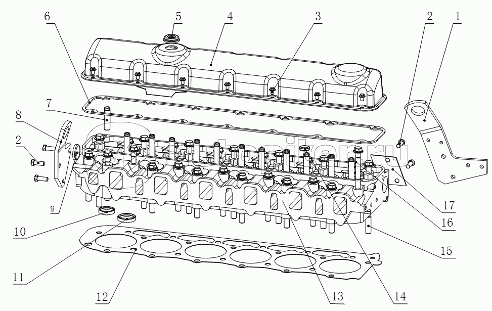 G5800-1003000 Cylinder head and Cylinder head cover assembly