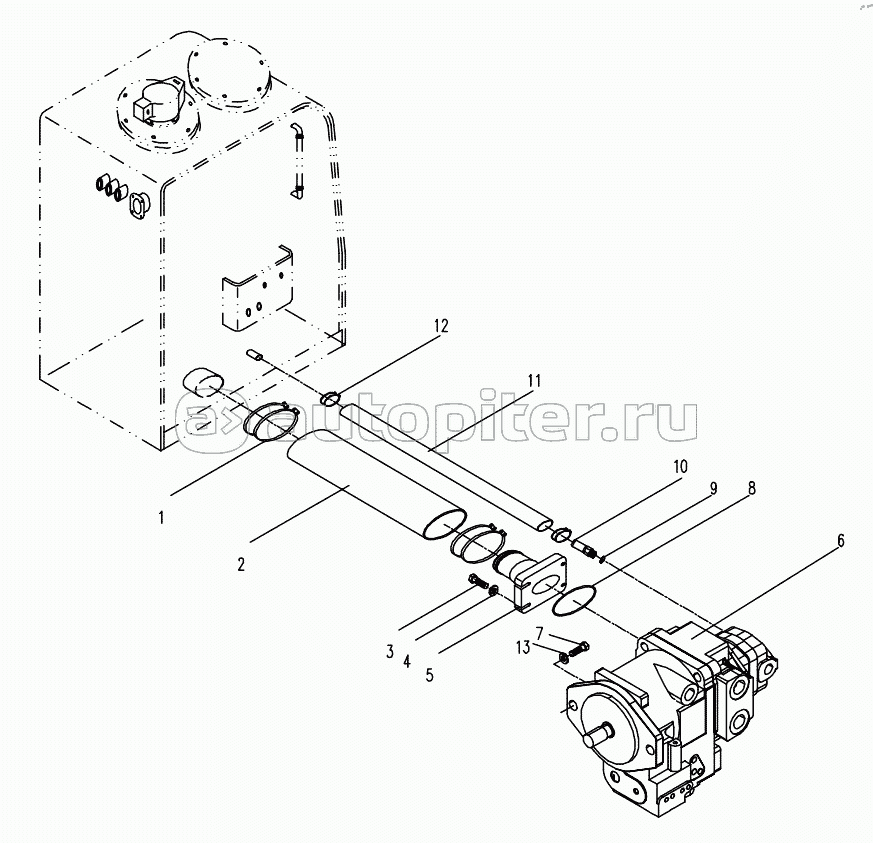 HYDRAULIC SYSTEM FOR PLATFORM 2 (APPLY TO 860F, 860H TYPE)