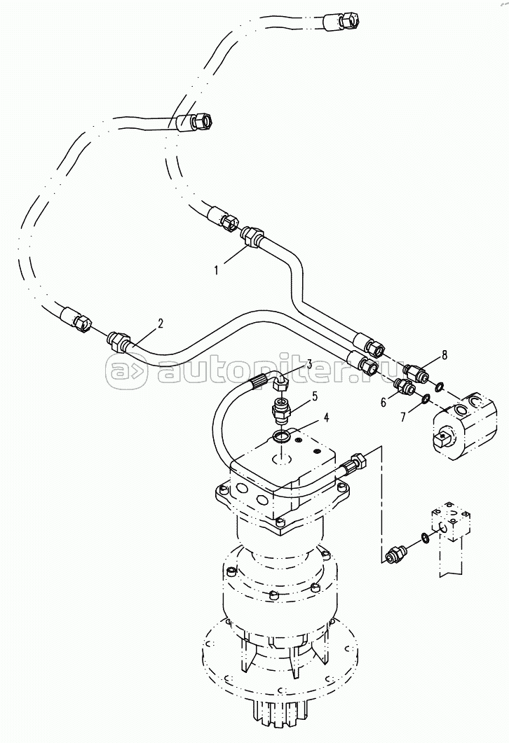 HYDRAULIC SYSTEM FOR WORKING 3пј€ATTACHMENT CIRCUIT) (APPLY TO 860G TYPE)