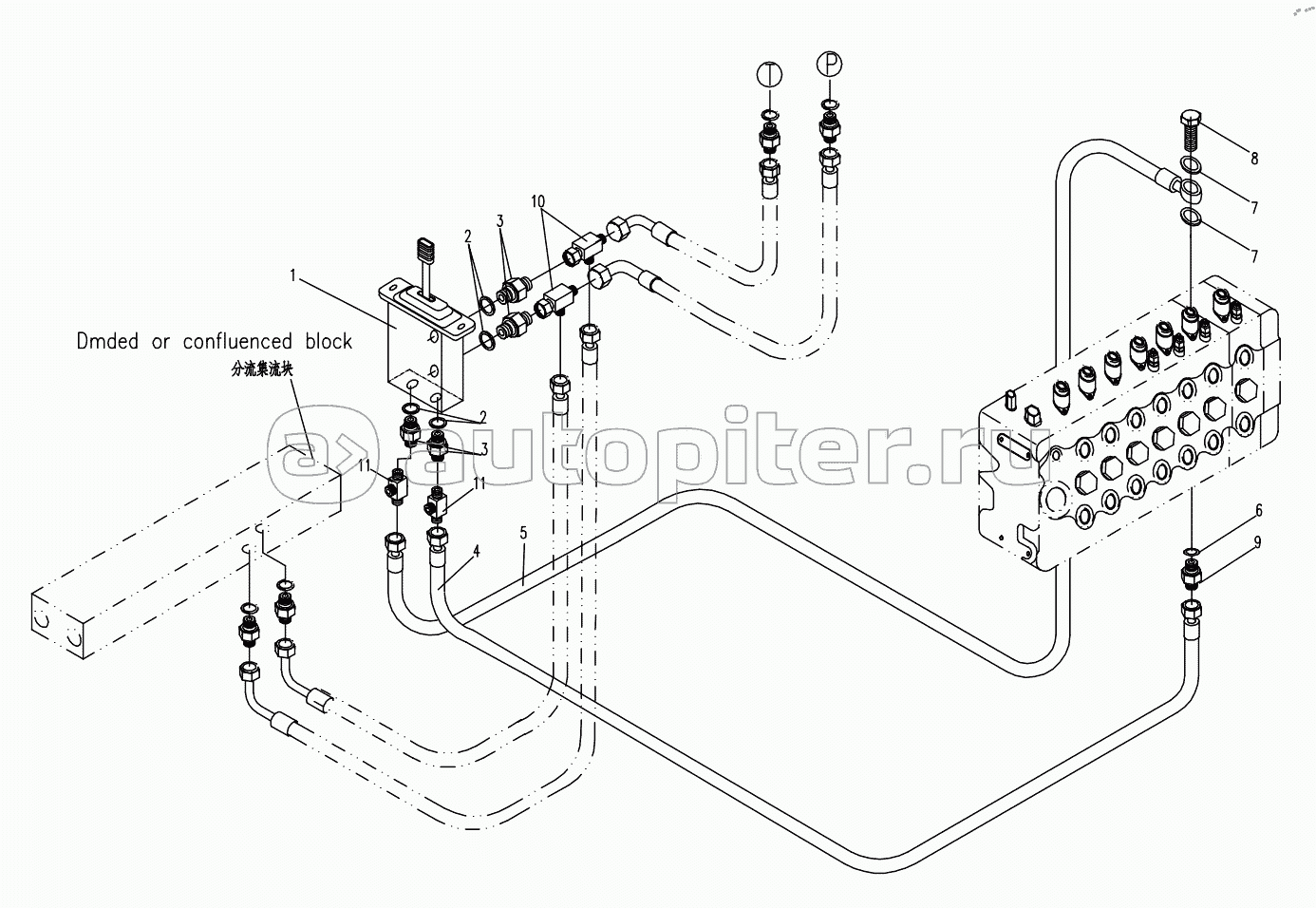 HYDRAULIC SYSTEM FOR PILOT 8 (APPLY TO 860G EXPORT TYPE)